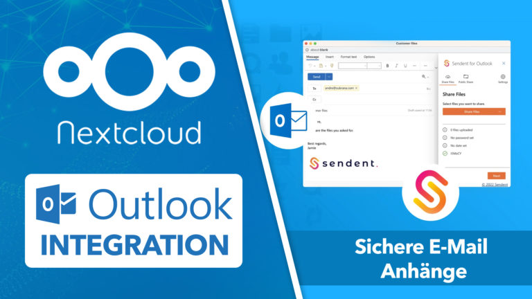 E-Mail Anhänge via Nextcloud versenden in Outlook – Sendet Office 365 Integration